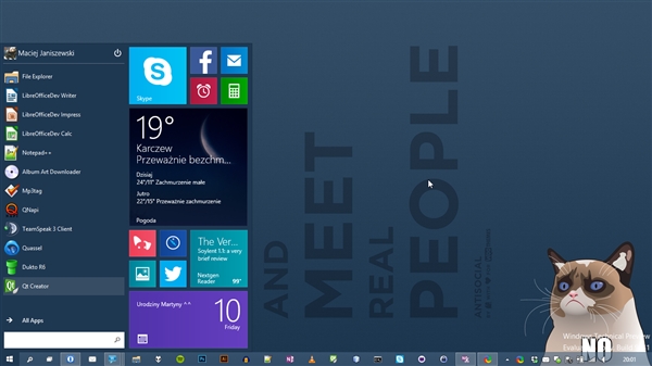 看看别人的Windows 10桌面
