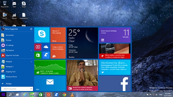 看看别人的Windows 10桌面
