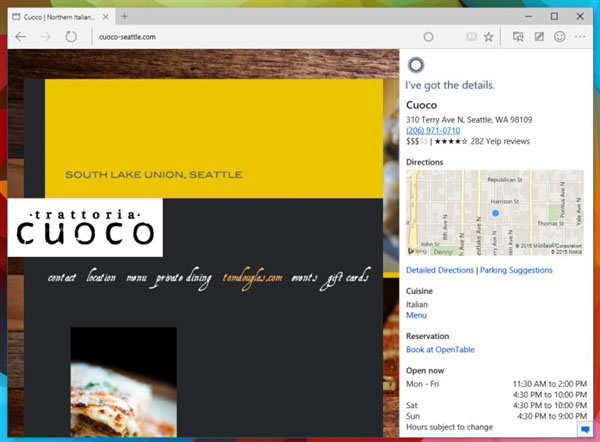 win10斯巴达浏览器中的小娜到底有什么用? 三联