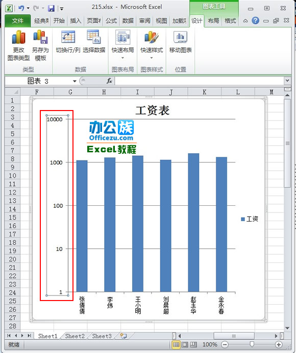 excel2010对数刻度设置方法