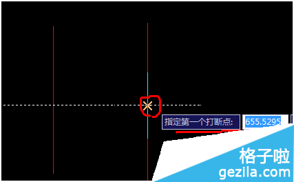 CAD怎么打断线段