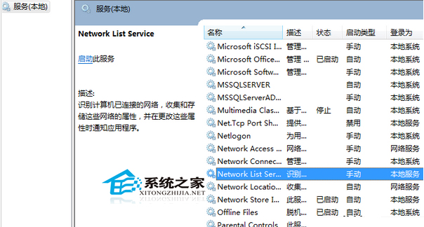 Windows7启动后网络图标不停转圈的解决方法