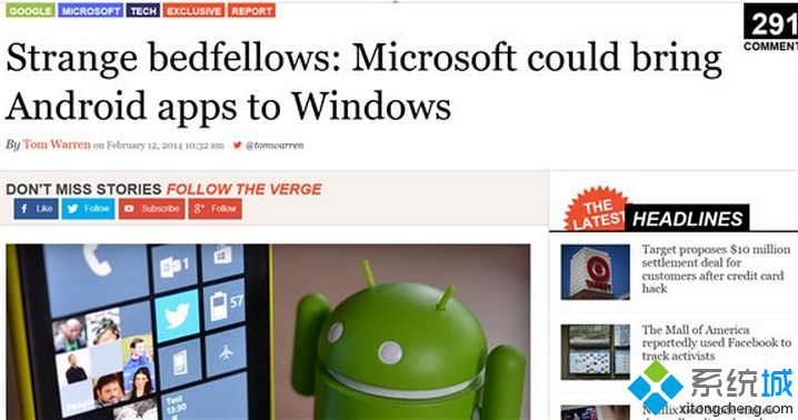 是否让Windows Phone支持Android应用程序